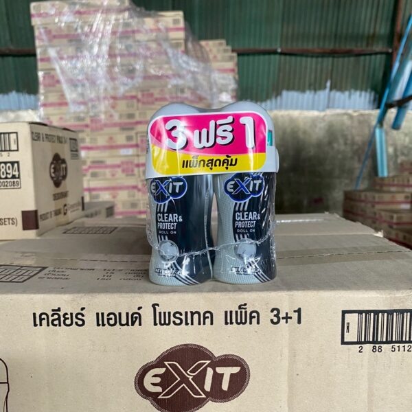 เอ็กซิท โรออน 25มล. เอ๊กตร้า เคลียร์&โพรเทค ขาว